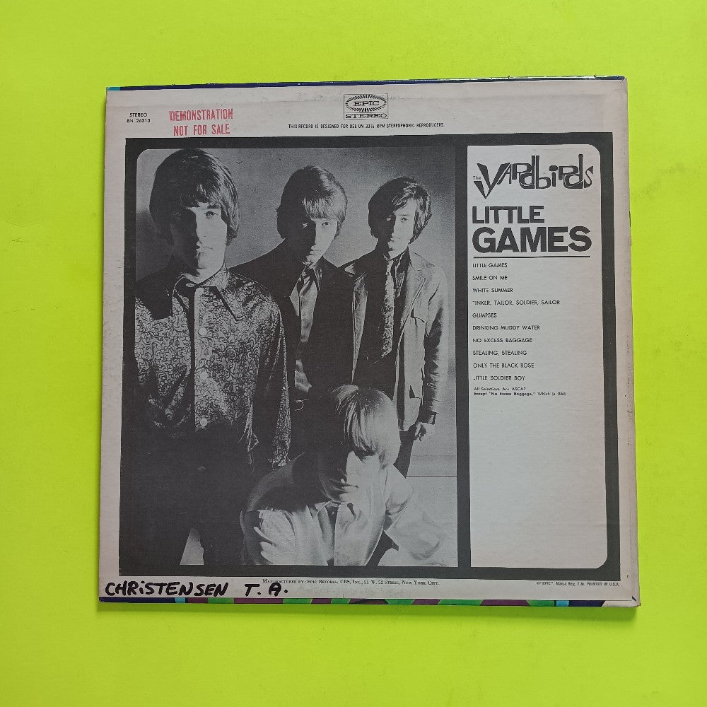 The Yardbirds  - Little Games PROMO - 1967 - BN 26313 - Used - VG++ - Vinyl