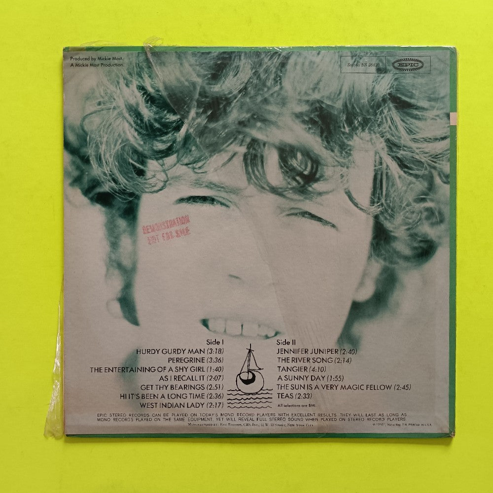 Donovan - The Hurdy Gurdy Man PROMO SHRINK - 1968 - BN 26420 - Used - EX - Vinyl