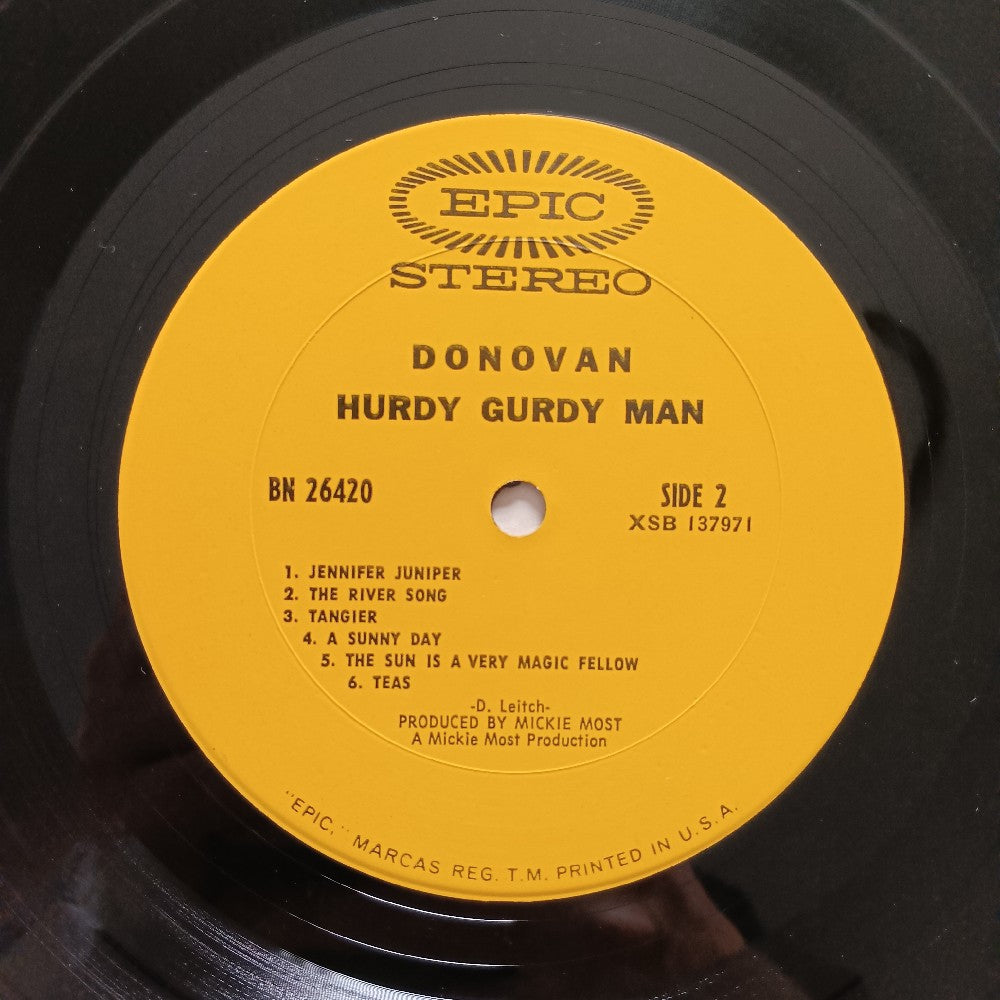 Donovan - The Hurdy Gurdy Man PROMO SHRINK - 1968 - BN 26420 - Used - EX - Vinyl