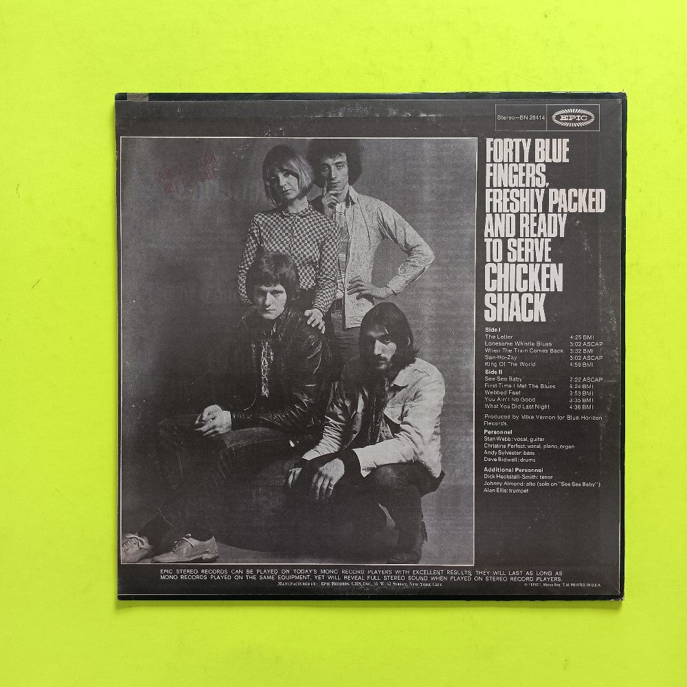 Chicken Shack  - Forty Blue Fingers PROMO - 1968 - BN 26414 - Used - EX - Vinyl