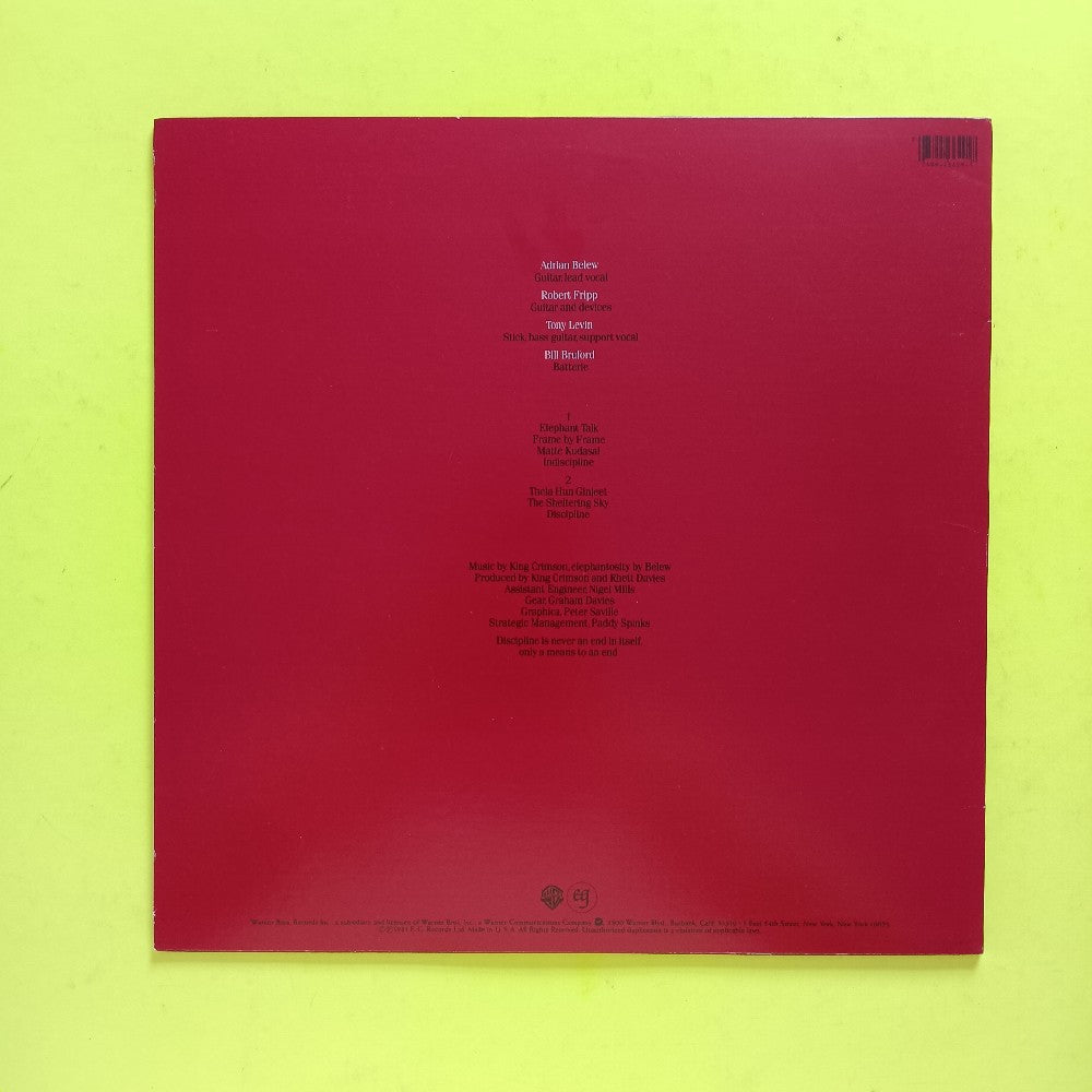 King Crimson - Discipline - 1981 - BSK 3629 - Used - VG++ - Vinyl