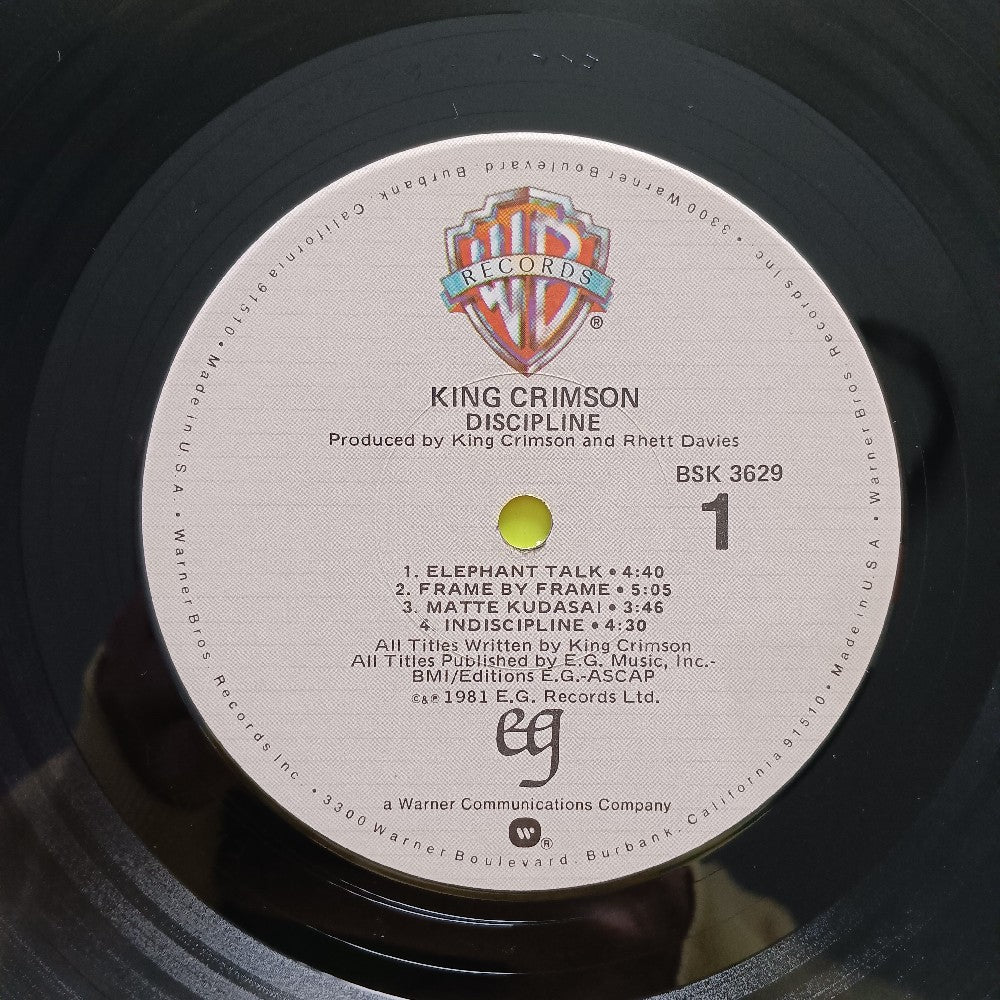 King Crimson - Discipline - 1981 - BSK 3629 - Used - VG++ - Vinyl
