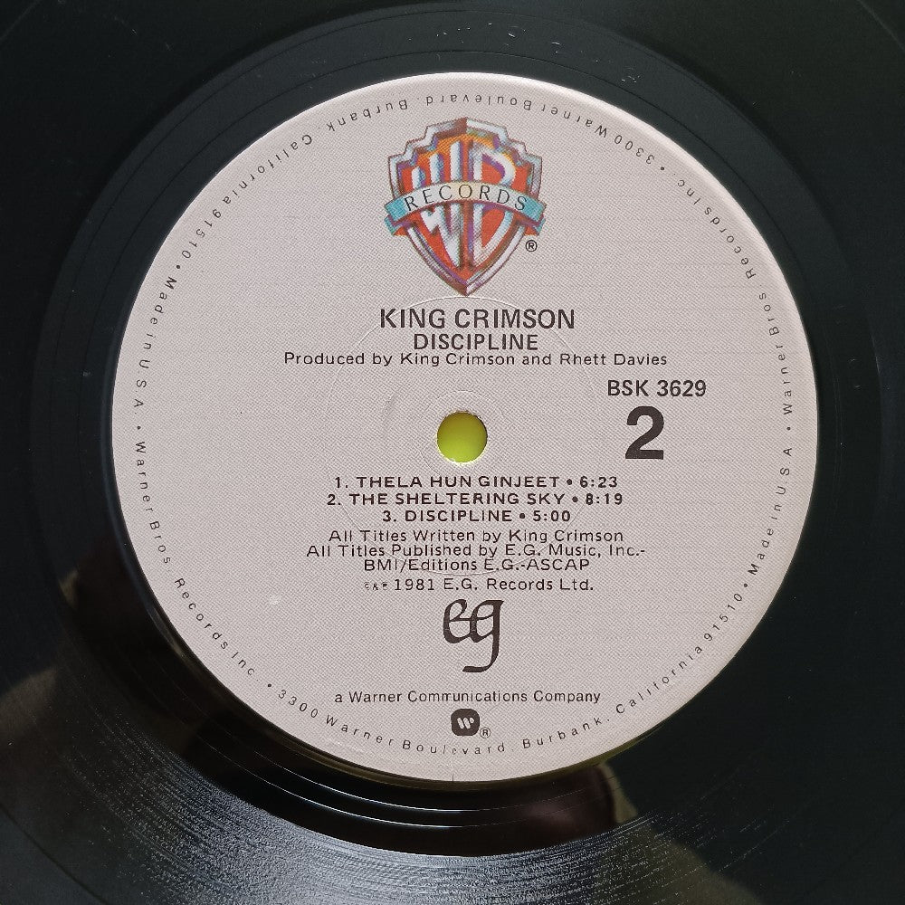 King Crimson - Discipline - 1981 - BSK 3629 - Used - VG++ - Vinyl