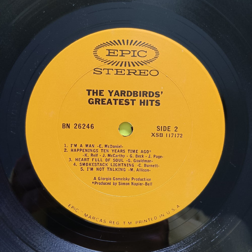 The Yardbirds - Greatest Hits PROMO - 1967 - BN 26246 - Used - VG++ - Vinyl