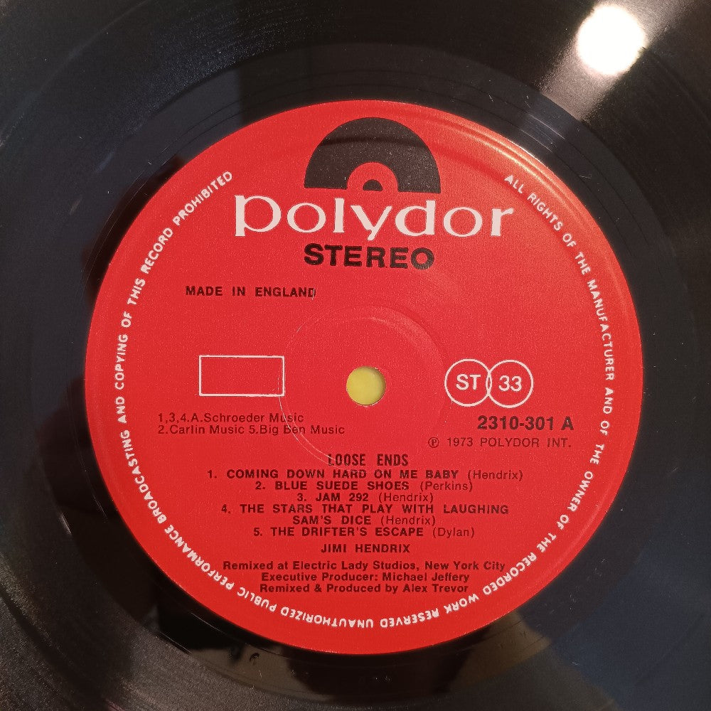 Jimi Hendrix - Loose Ends UK - 1974 - 2310 301 - Used - EX - Vinyl