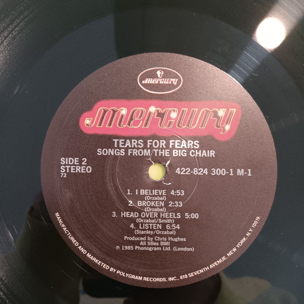 Tears For Fears - Songs From The Big Chair SHRINK - 1985 - 422-824 300-1 M-1 - Used - EX - Vinyl