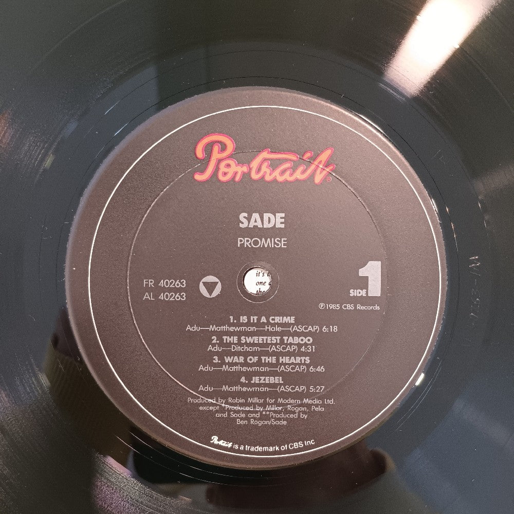 Sade - Promise SHRINK - 1985 - FR 40263 - Used - EX - Vinyl
