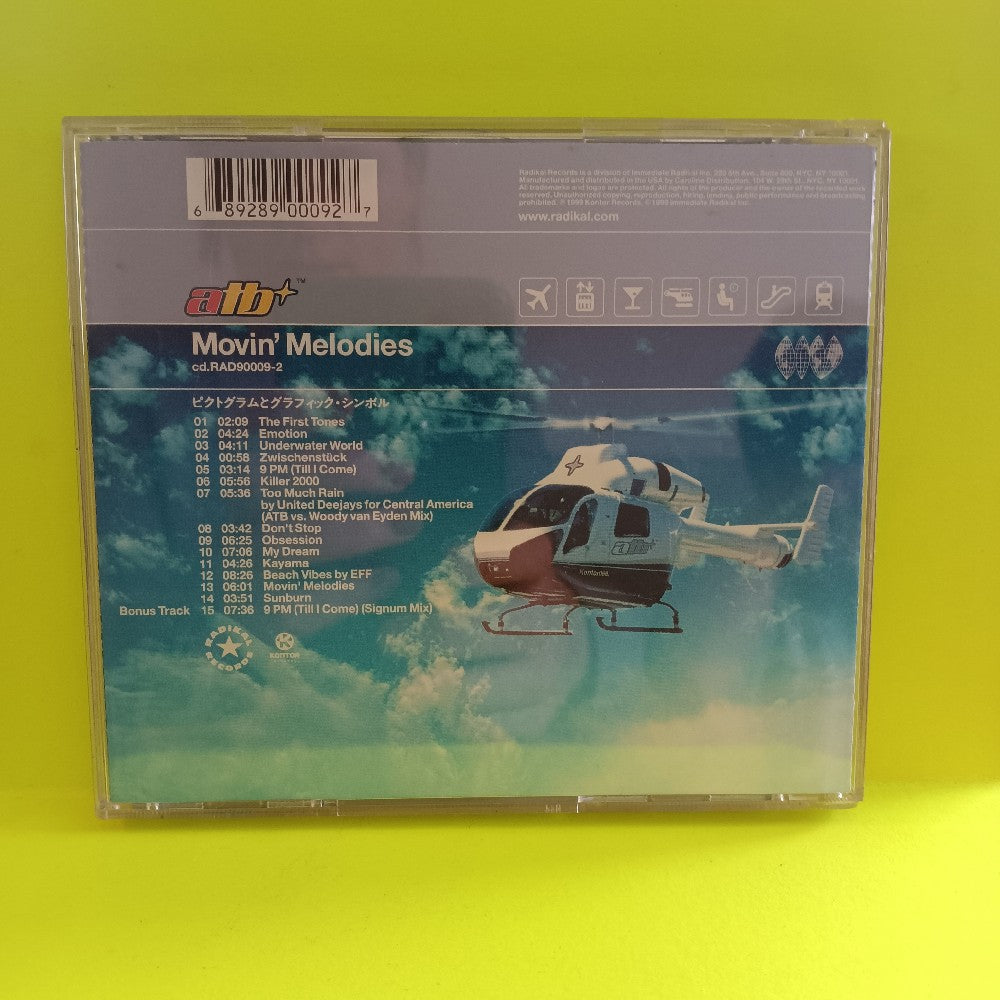 ATB - Movin' Melodies - 1999 - RAD90009-2 - Used - VG+ - CDs