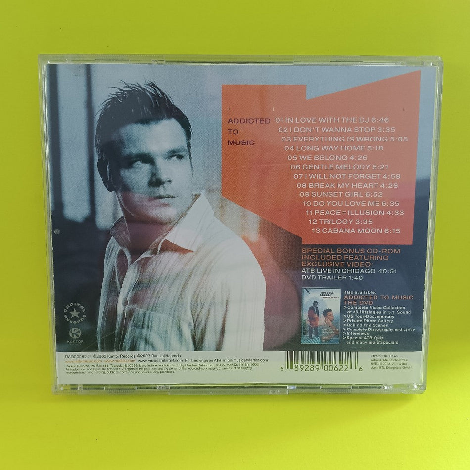 ATB - Addicted To Music 2 Disc CD CD-ROM - 2003 - RAD90062-2 - Used - EX - CDs