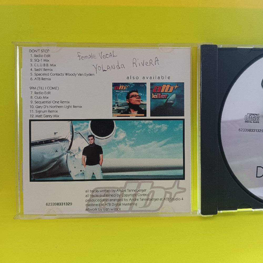 ATB - Don't Stop - 1999 - 623398331329 - Used - VG++ - CDs