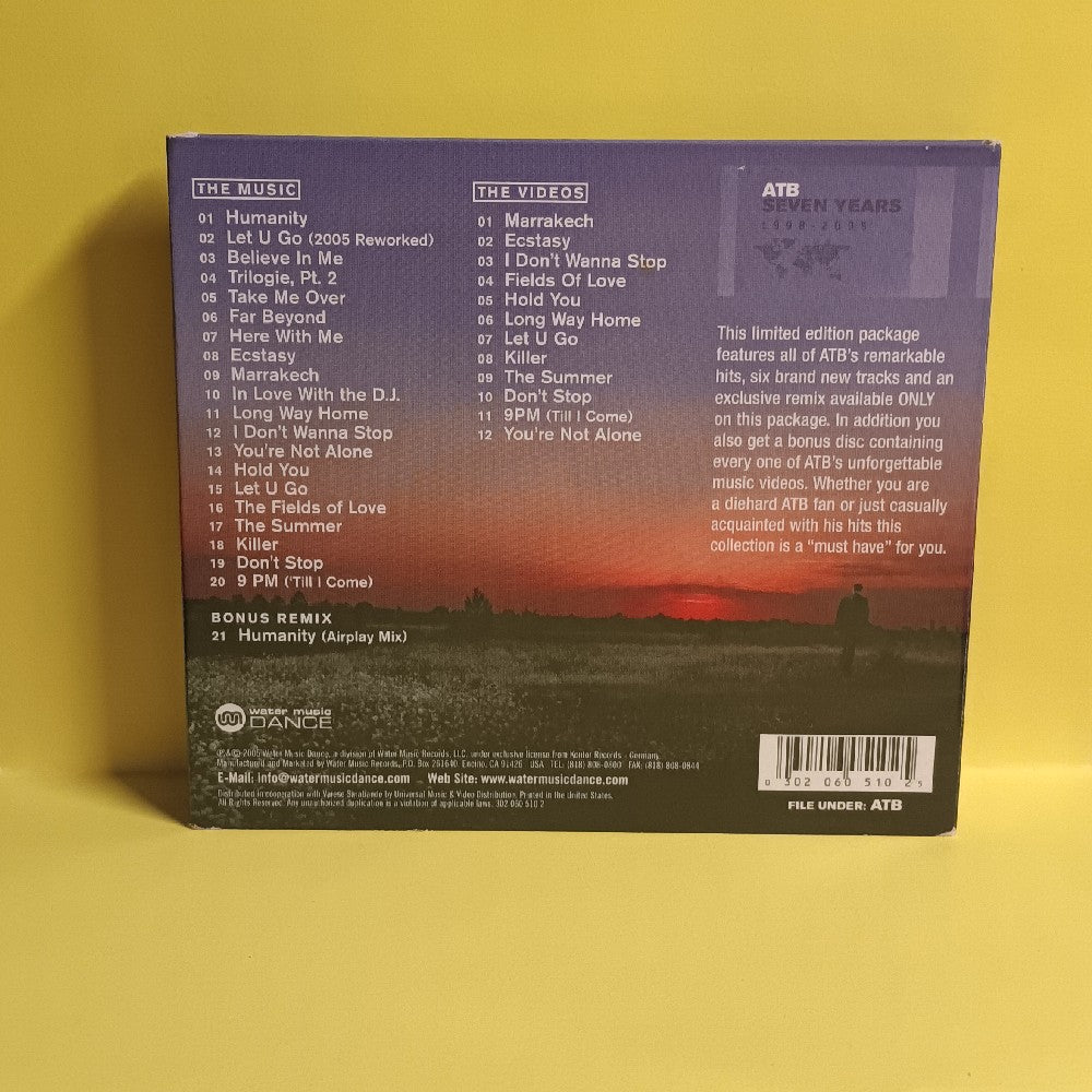 ATB - Seven Years 1998 - 2005 CD DVD - 2005 - 302 060 510 2 - Used - VG++ - CDs
