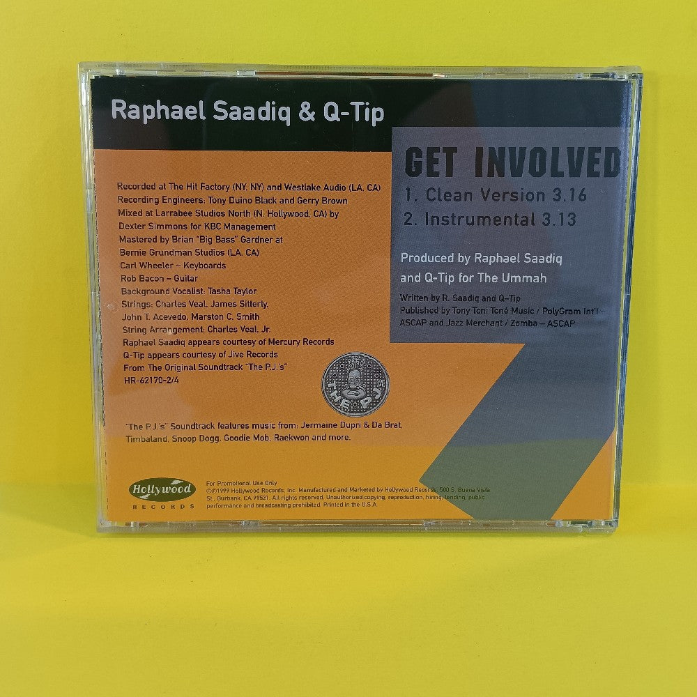 Raphael Saadiq & Q-Tip - Get Involved PROMO - 1999 - PRCD-11068-2 - Used - NM - CDs