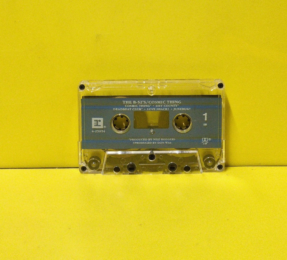 The B-52's - Cosmic Thing - 1989 - 9 25854-4 - Used - EX - Cassettes - "SR" - Clear Tape Shell With Internal Blue Backing