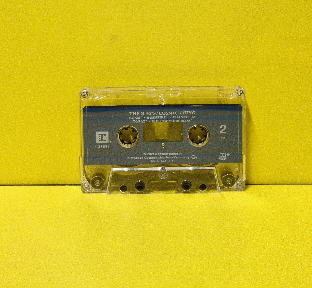 The B-52's - Cosmic Thing - 1989 - 9 25854-4 - Used - EX - Cassettes - "SR" - Clear Tape Shell With Internal Blue Backing