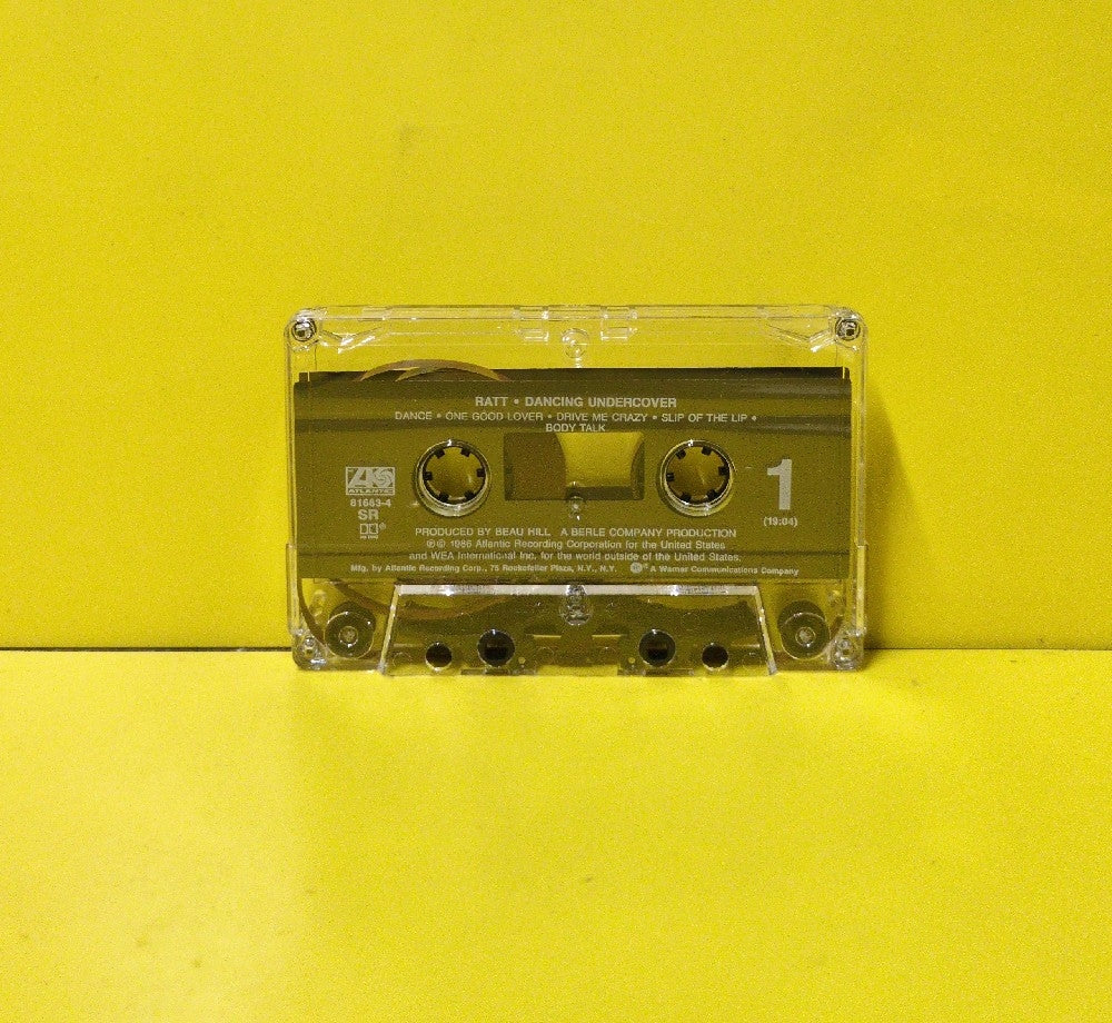 Ratt - Dancing Undercover - 1986 - 7 81683-4 - Used - EX - Cassettes - Clear Case - Clear Tape Shell