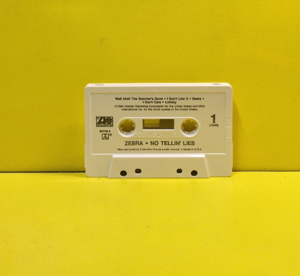 Zebra - No Tellin' Lies - 1984 - A4 80159 - Used - EX - Cassettes - Columbia House Club Edition