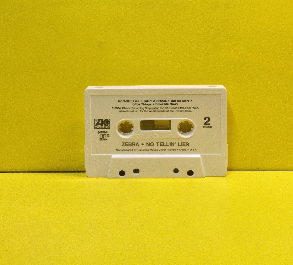 Zebra - No Tellin' Lies - 1984 - A4 80159 - Used - EX - Cassettes - Columbia House Club Edition