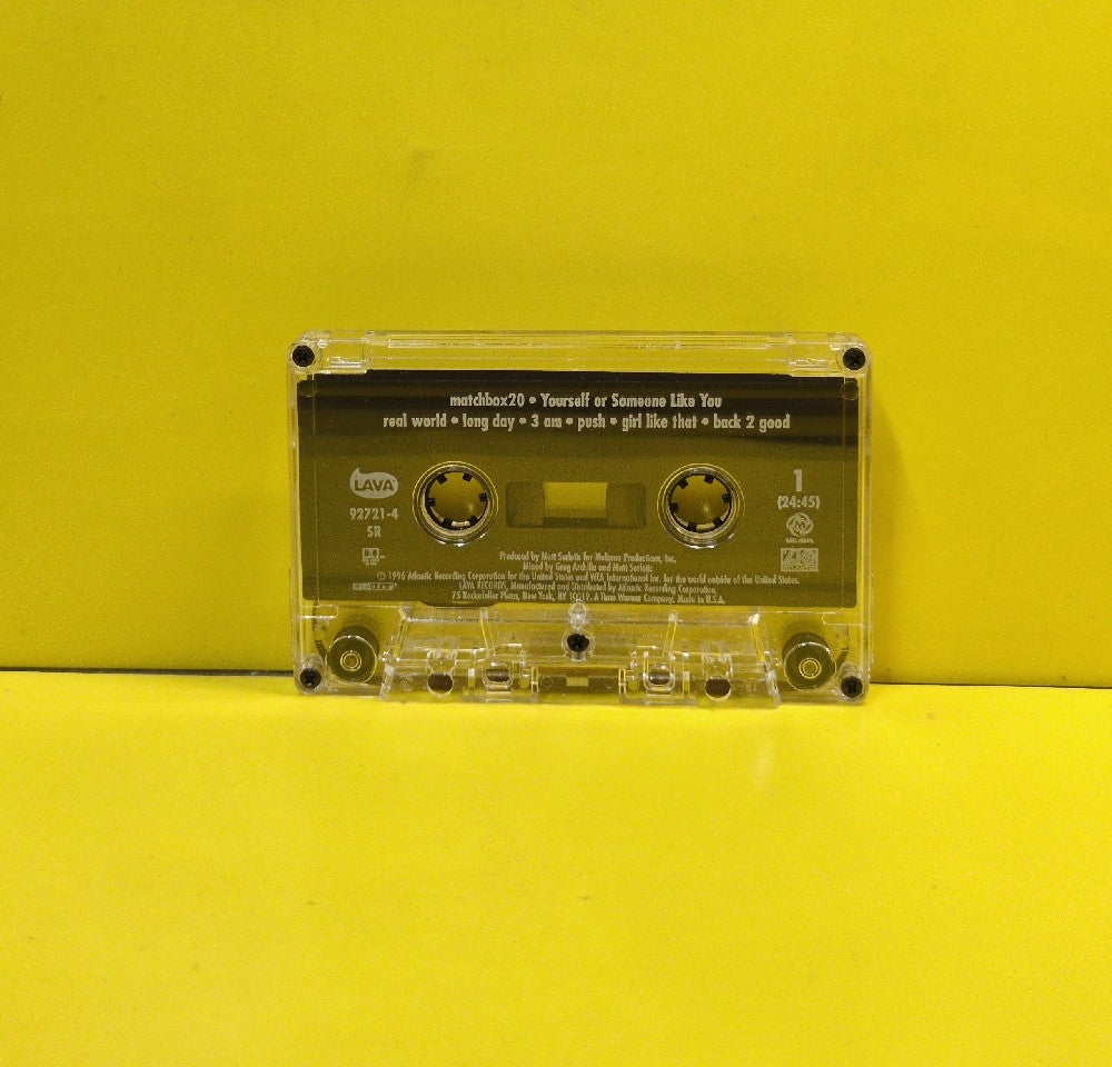 Matchbox Twenty - Yourself Or Someone Like You - 1996 - 92721-4 - Used - EX - Cassettes - "SR" - Clear Tape Shell, No Dots
