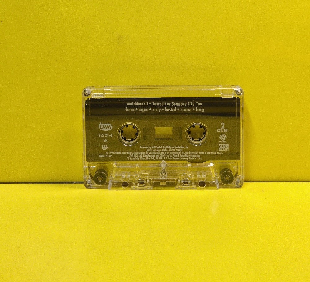 Matchbox Twenty - Yourself Or Someone Like You - 1996 - 92721-4 - Used - EX - Cassettes - "SR" - Clear Tape Shell, No Dots