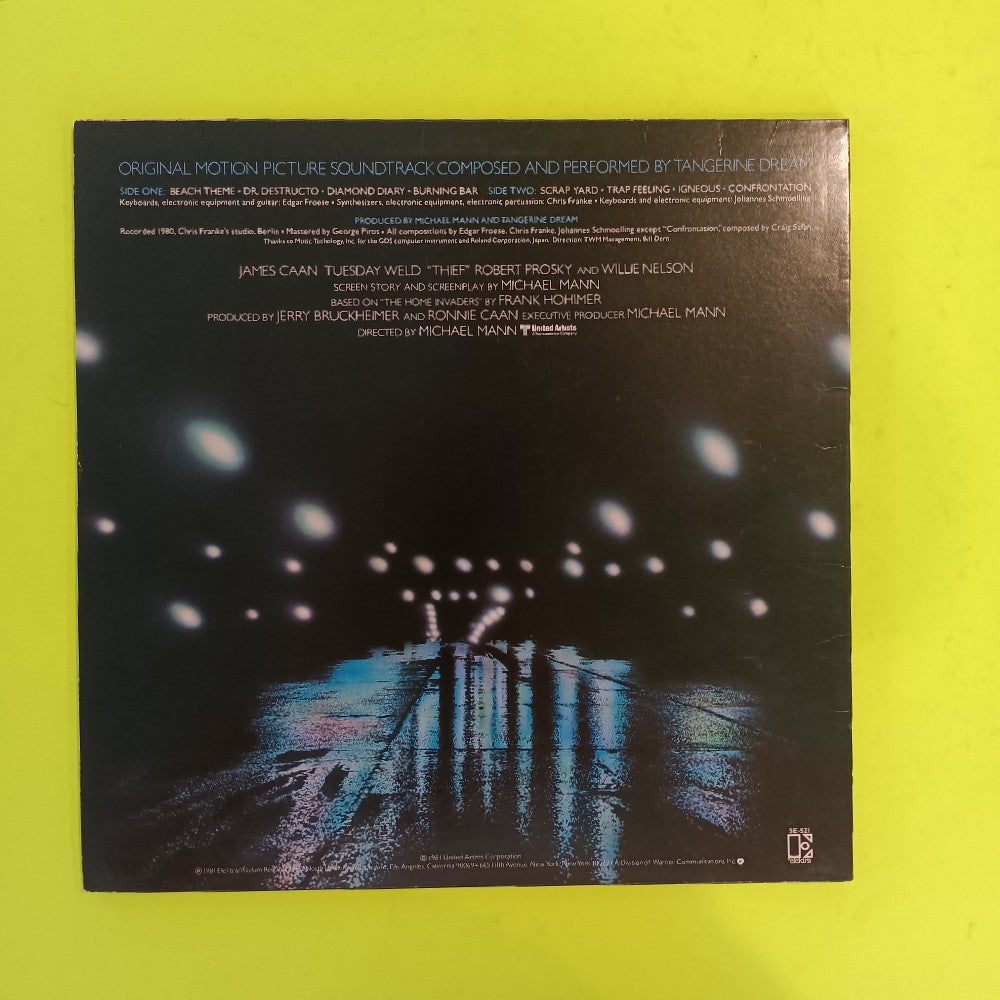 Tangerine Dream - Thief Original Soundtrack  - 1981 - 5E-521 - Used - EX - Vinyl