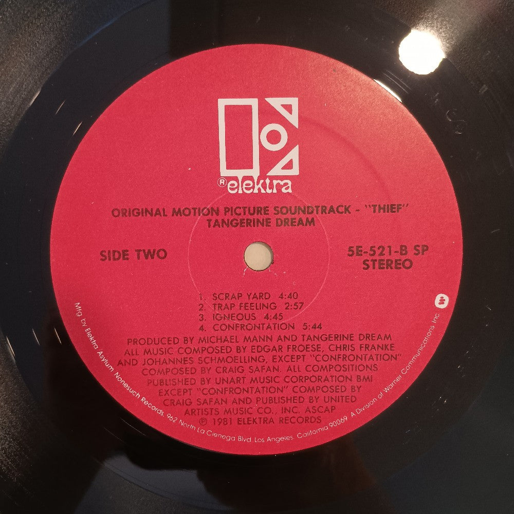 Tangerine Dream - Thief Original Soundtrack  - 1981 - 5E-521 - Used - EX - Vinyl