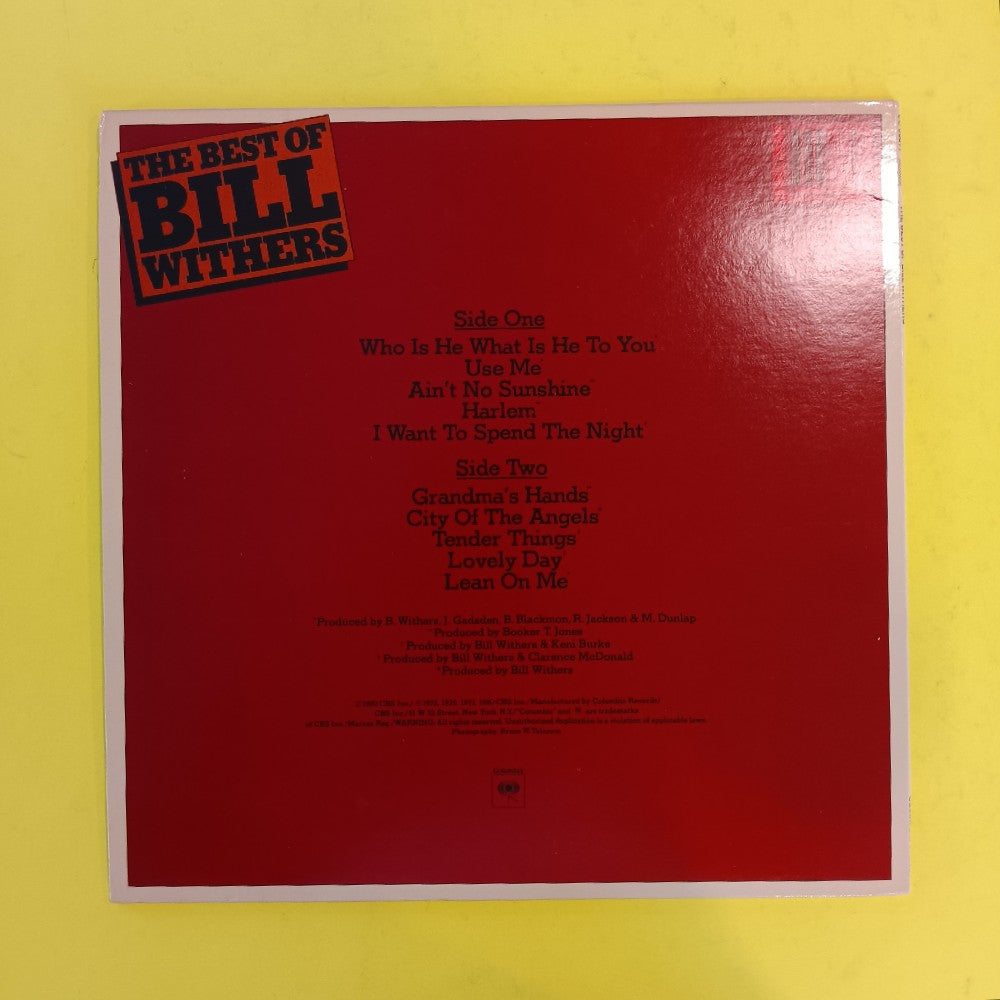 Bill Withers - The Best Of Bill Withers - 1980 - JC 36877 - Used - EX - Vinyl