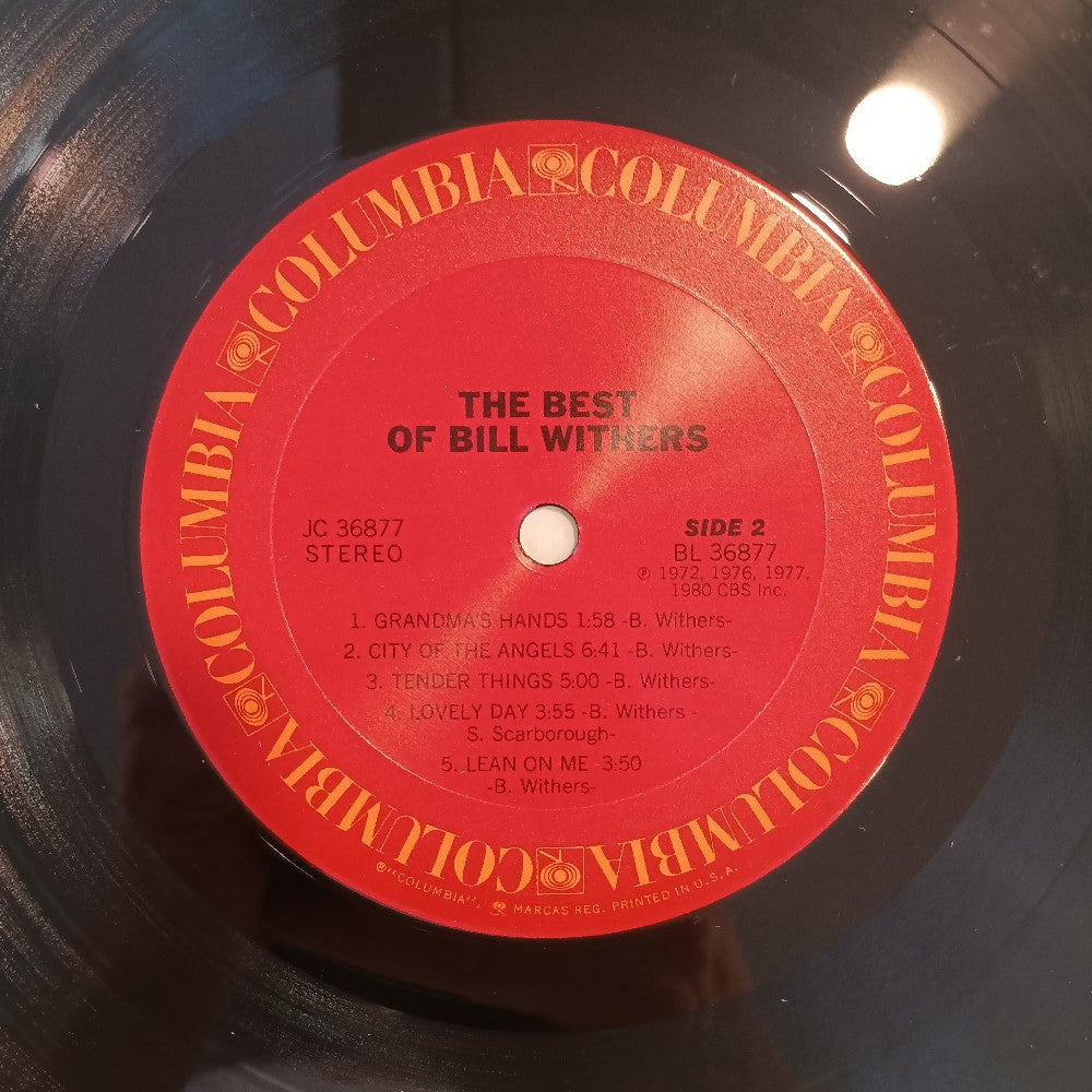 Bill Withers - The Best Of Bill Withers - 1980 - JC 36877 - Used - EX - Vinyl