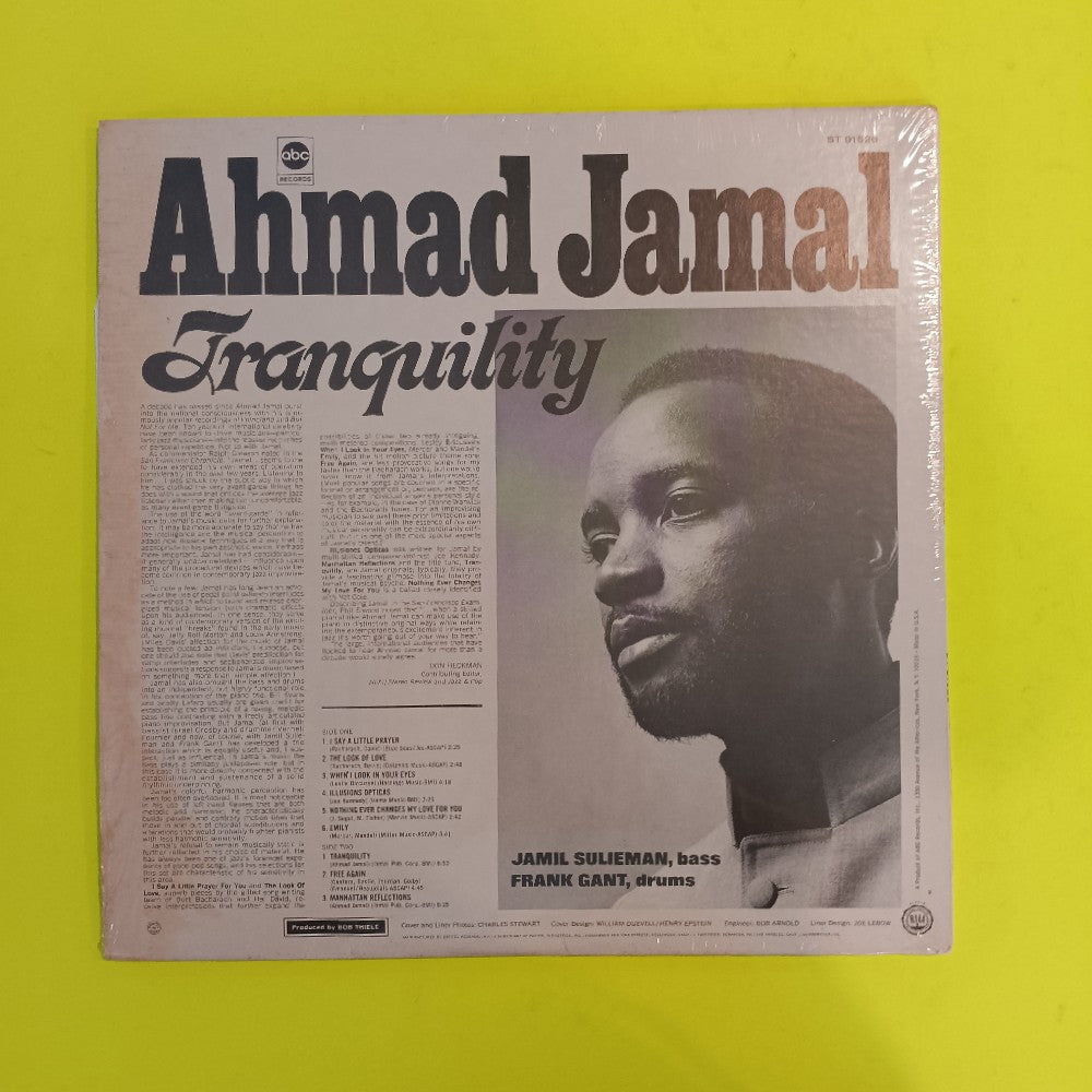 Ahmad Jamal - Tranquility CLUB SHRINK - 1968 - ST 91526 / ABCS 660 - Used - EX - Vinyl