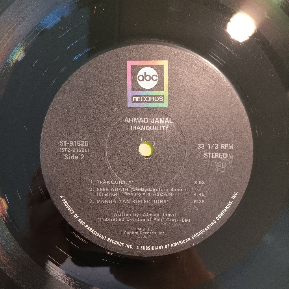 Ahmad Jamal - Tranquility CLUB SHRINK - 1968 - ST 91526 / ABCS 660 - Used - EX - Vinyl