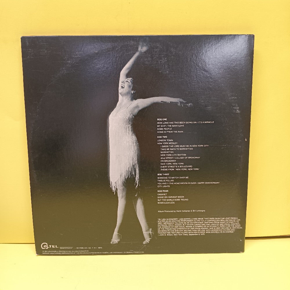 Liza Minnelli - Live At Carnegie Hall WARHOL COVER - 1981 - Altel  - Used - VG++ - Vinyl