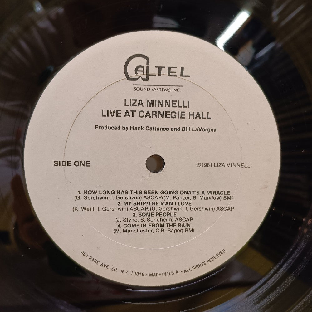 Liza Minnelli - Live At Carnegie Hall WARHOL COVER - 1981 - Altel  - Used - VG++ - Vinyl