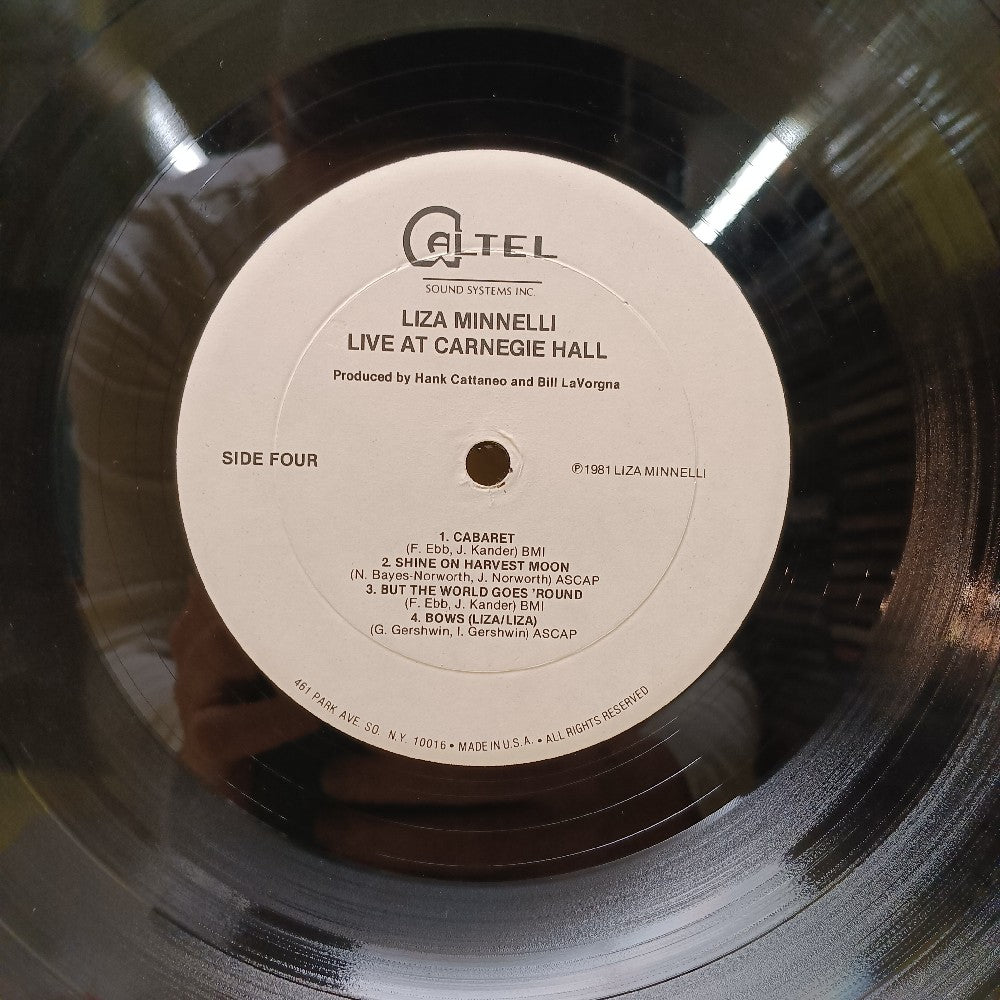 Liza Minnelli - Live At Carnegie Hall WARHOL COVER - 1981 - Altel  - Used - VG++ - Vinyl