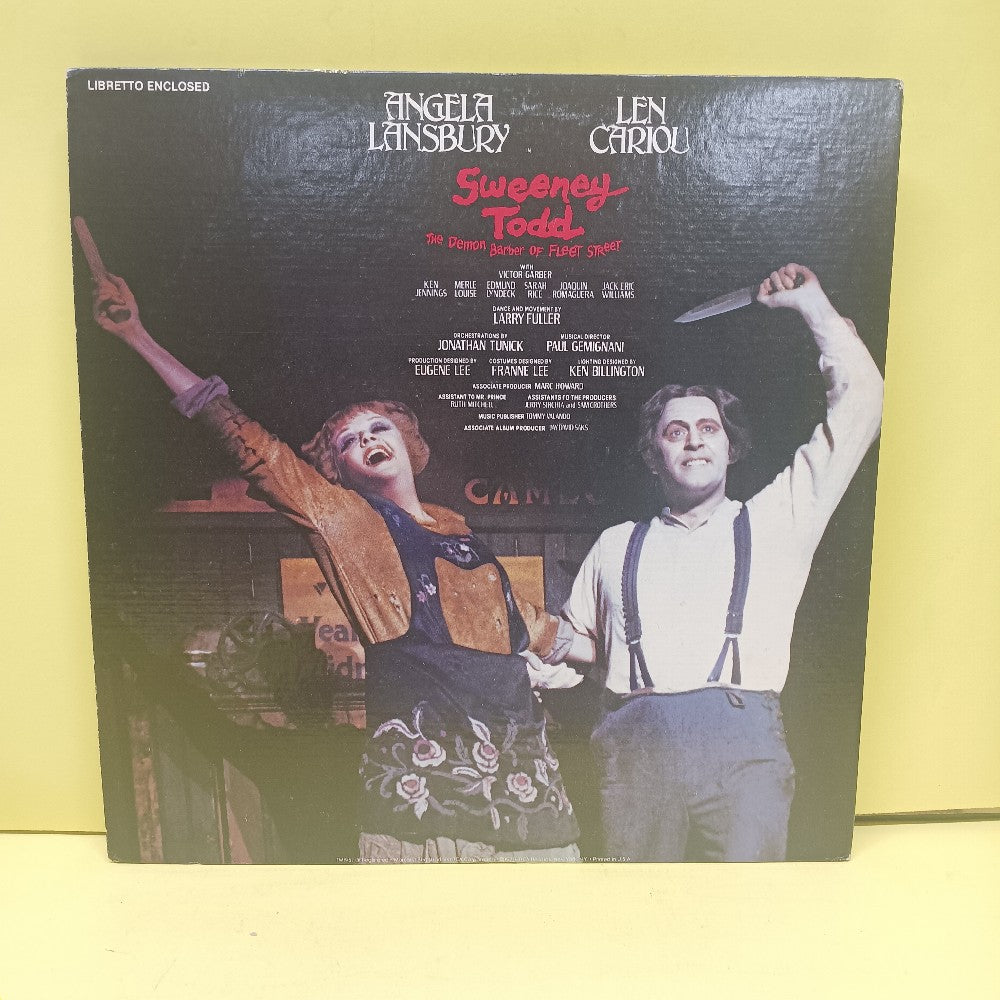 Sondheim  - Sweeney Todd: Demon Barber Original Cast LIBRETTO - 1979 - CBL2-3379 - Used - VG++ - Vinyl