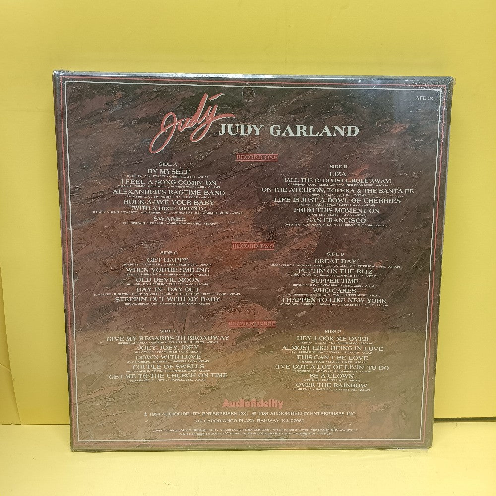 Judy Garland  - Judy 3LP Box Set Audiofidelity - 1984 - AFE 3-5 - New - Sealed - Vinyl