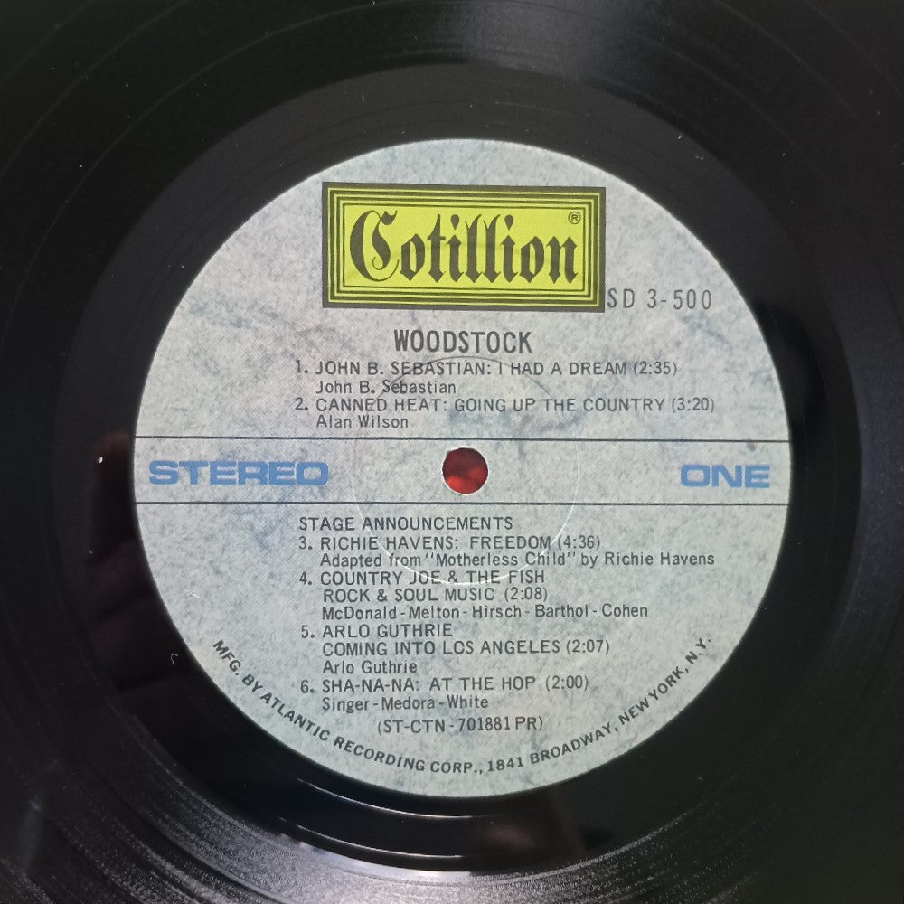 Various - Woodstock Original Soundtrack 3LP Auto-Coupled - 1970 - SD 3-500 - Used - EX - Vinyl