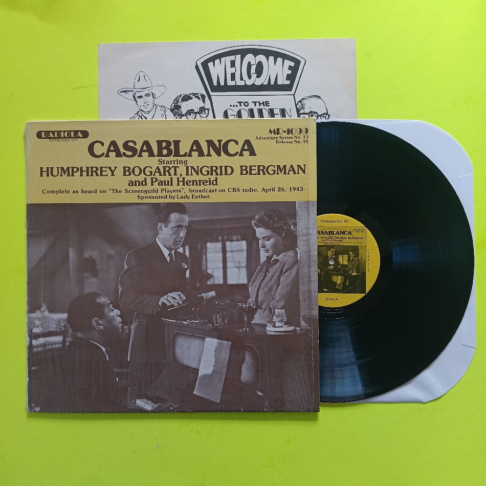 Humphrey Bogart & Ingrid Bergman - Casablanca / Casbah  - 1977 - MR-1099 - Used - VG++ - Vinyl
