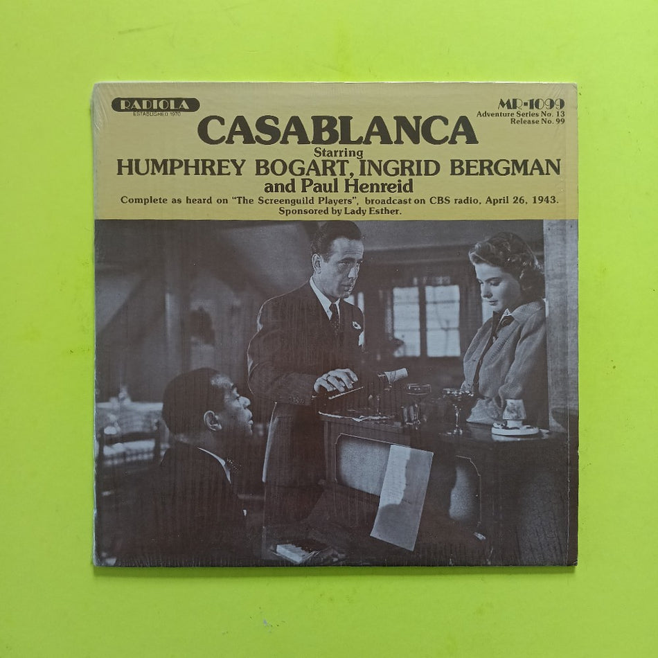 Humphrey Bogart & Ingrid Bergman - Casablanca / Casbah  - 1977 - MR-1099 - Used - VG++ - Vinyl