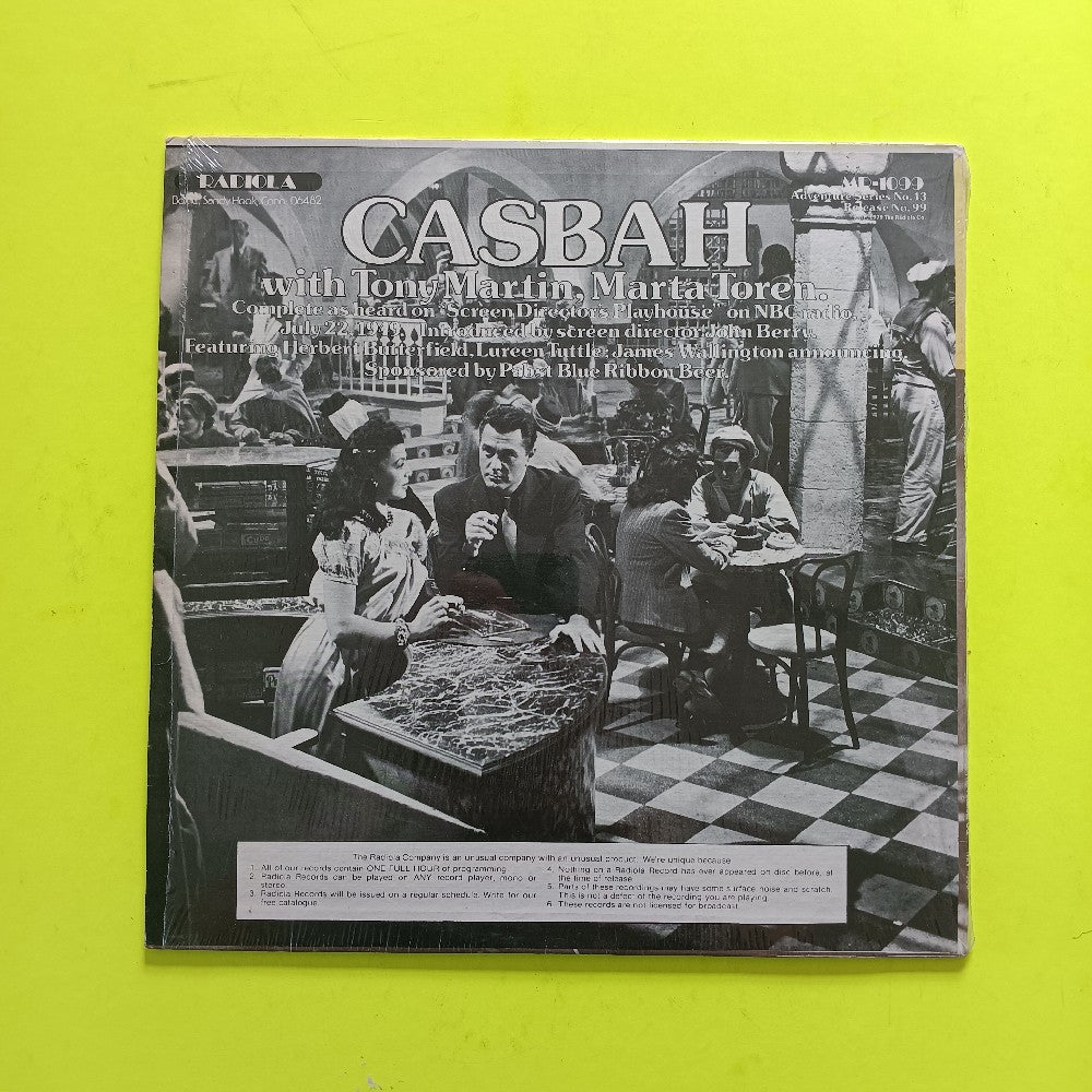 Humphrey Bogart & Ingrid Bergman - Casablanca / Casbah  - 1977 - MR-1099 - Used - VG++ - Vinyl