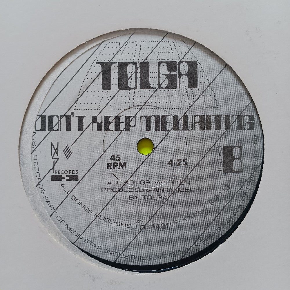 Tolga - You Got It Coming 12" - 1986 - Used - EX - Vinyl