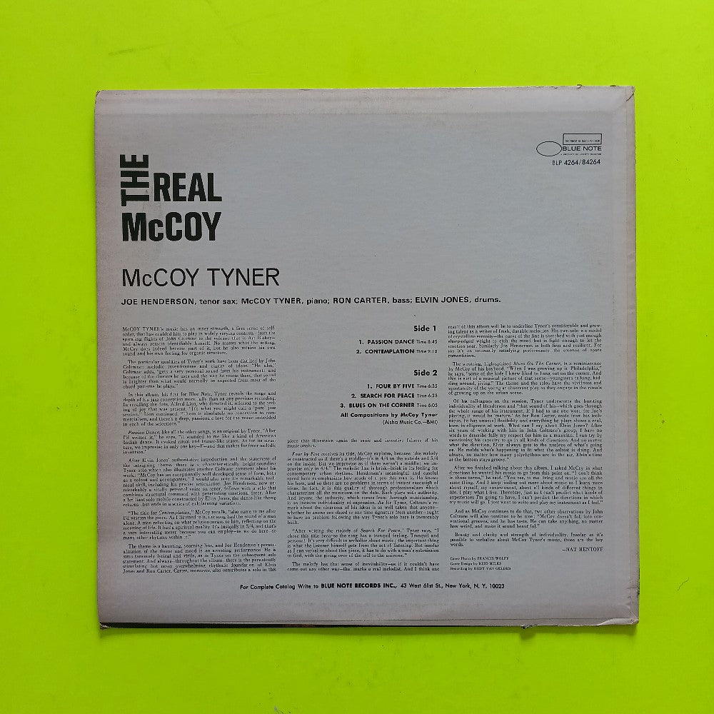 McCoy Tyner  - The Real McCoy BLACK B - 1973 - BST 84264 - Used - VG++ - Vinyl