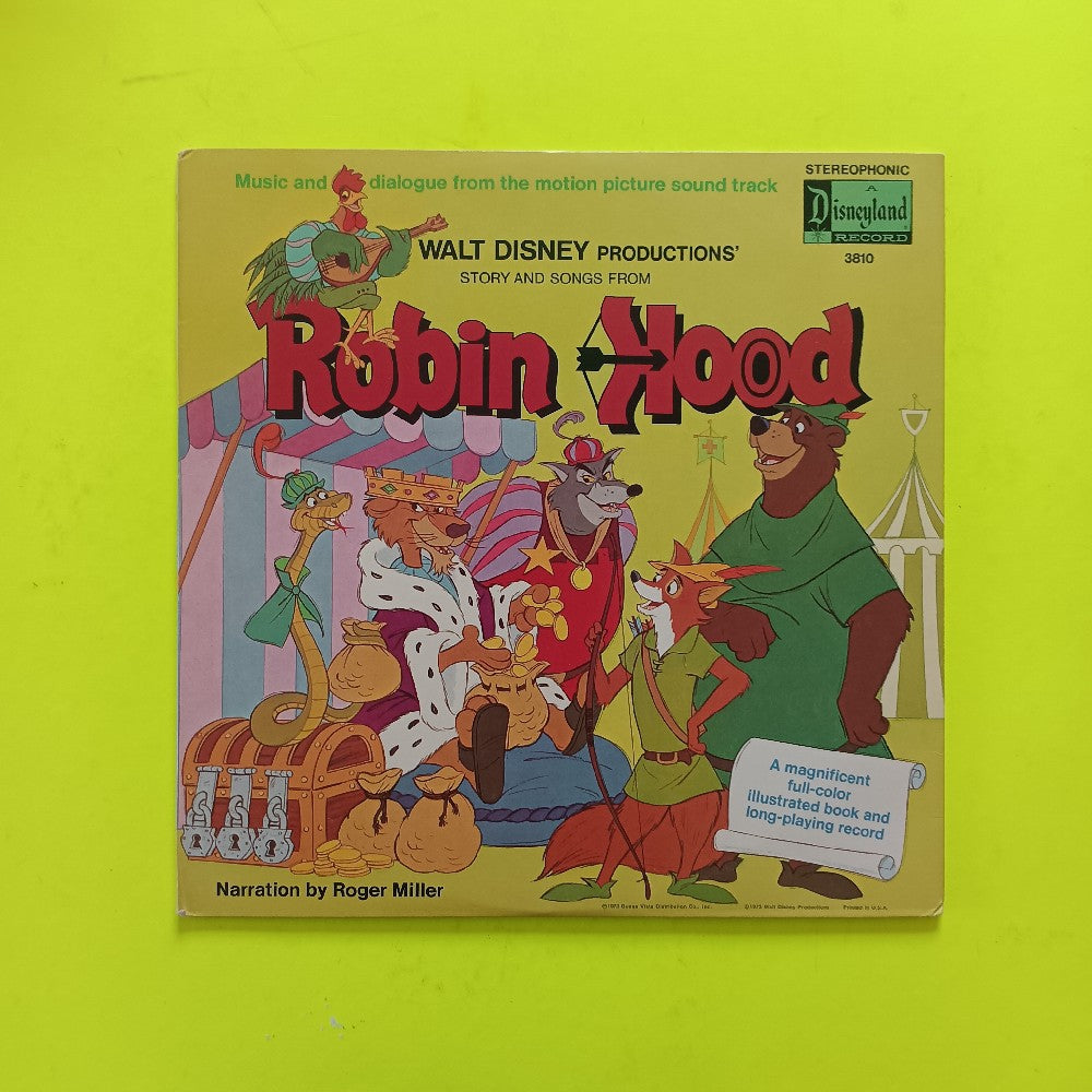 Walter Disney - Story And Songs From Robin Hood - 1976 - Disneyland 3810 - Used - VG++ - Vinyl