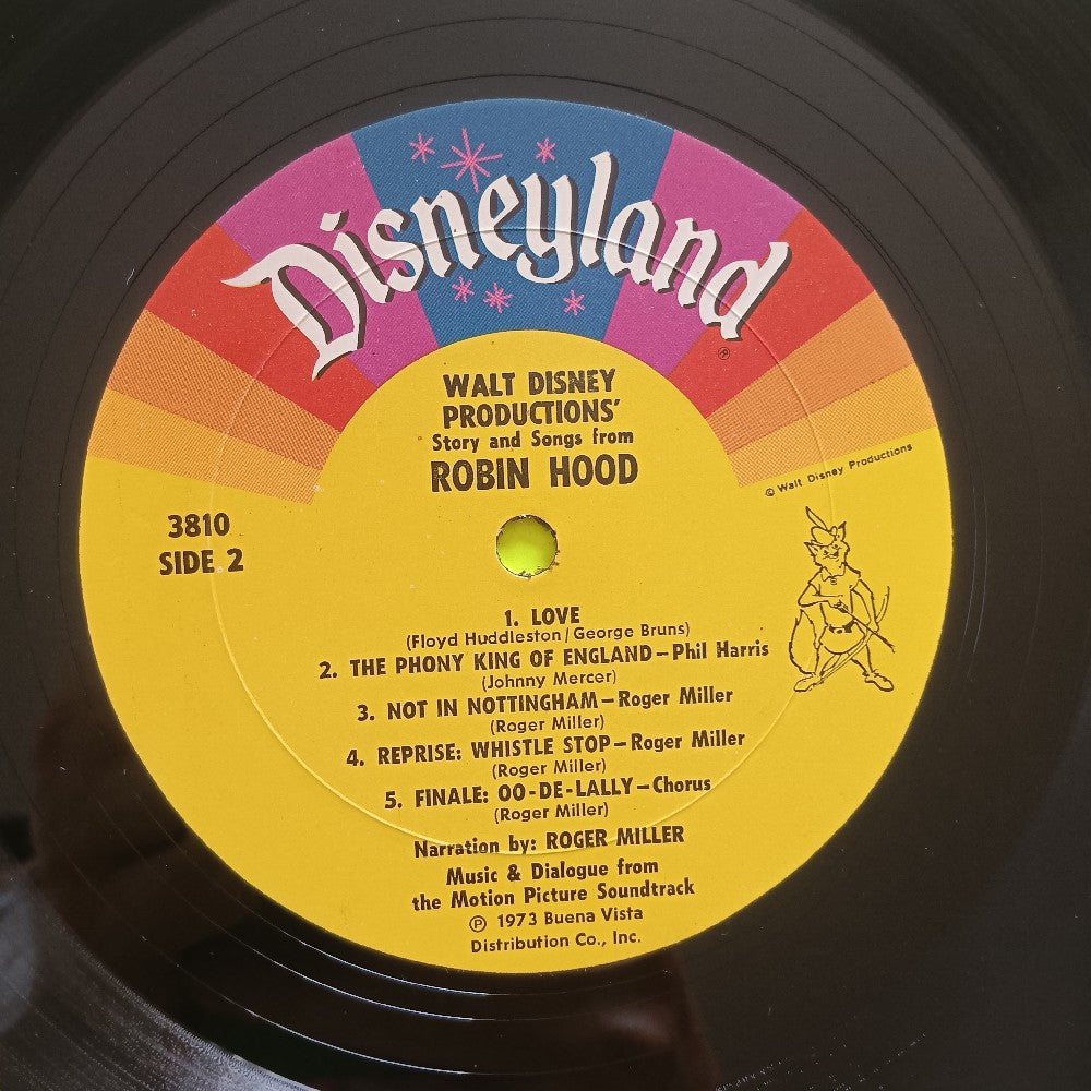 Walter Disney - Story And Songs From Robin Hood - 1976 - Disneyland 3810 - Used - VG++ - Vinyl