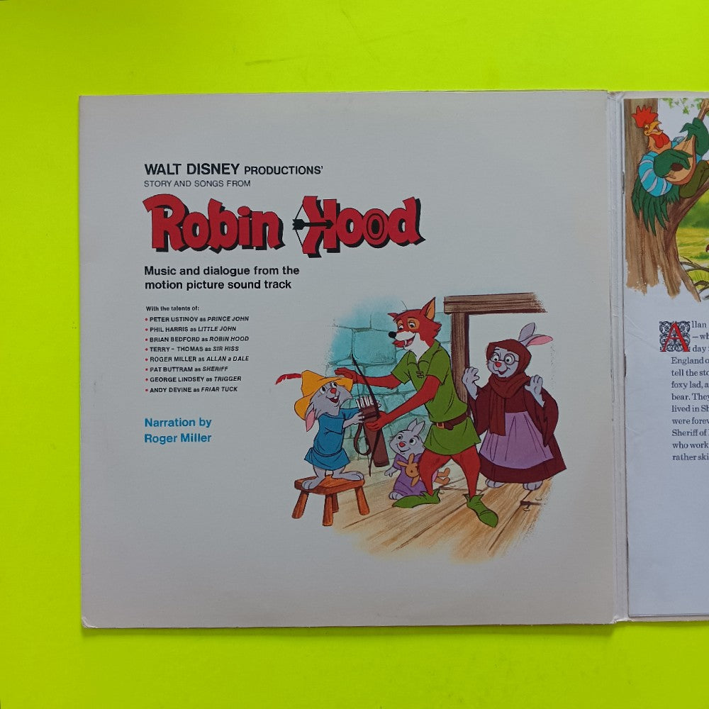 Walter Disney - Story And Songs From Robin Hood - 1976 - Disneyland 3810 - Used - VG++ - Vinyl