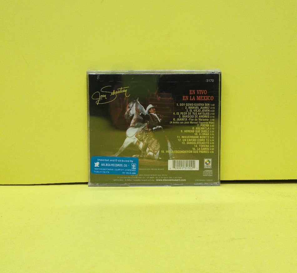 Joan Sebastian - En Vivo En La Mexico - 2004 - CDN-3170 - New - Sealed - CDs - Reissue - Mexico Import