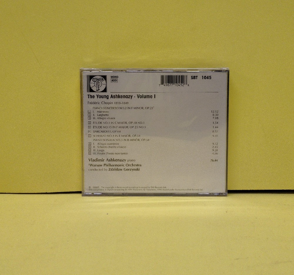 Frédéric Chopin, Vladimir Ashkenazy, Orkiestra Symfoniczna Filharmonii Narodowej, Zdzisław Górzyński - The Young Ashkenazy Volume I - 1994 - SBT 1045 - New - Sealed - CDs - European Import