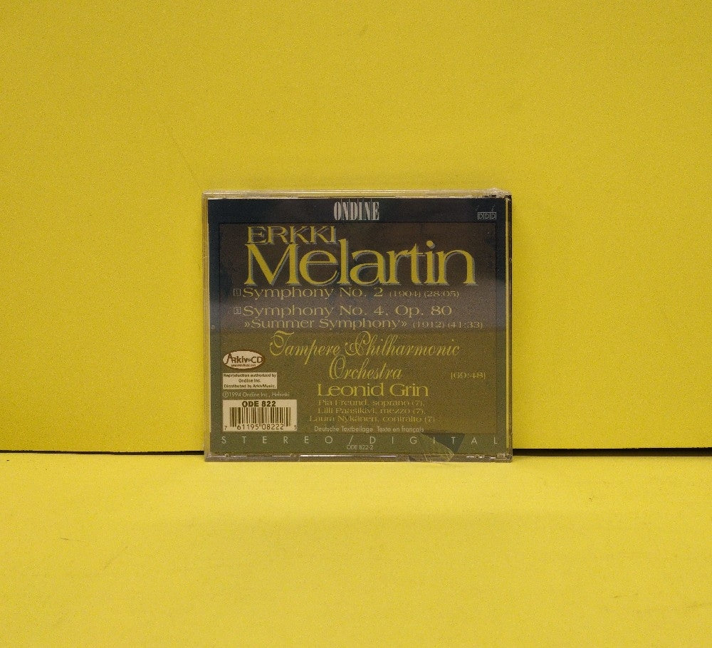 Erkki Melartin, Leonid Grin, Tampere Philharmonic Orchestra - Symphonies 2 & 4 - 1994 - ODE 822-2 - New - Sealed - CDs - Finland Import