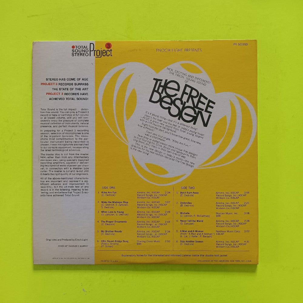 The Free Design  - Kites Are Fun - 1968 - PR 5019SD - Used - EX - Vinyl