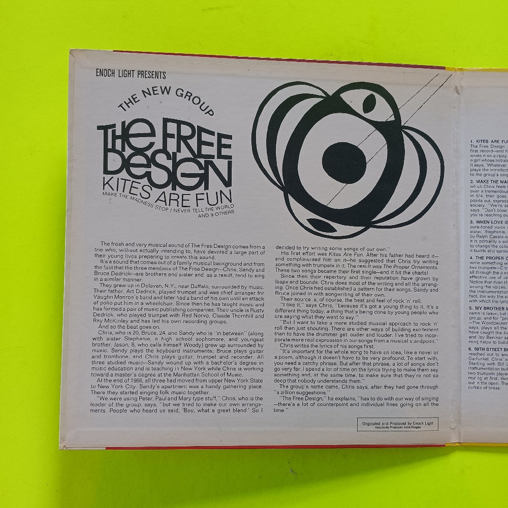 The Free Design  - Kites Are Fun - 1968 - PR 5019SD - Used - EX - Vinyl