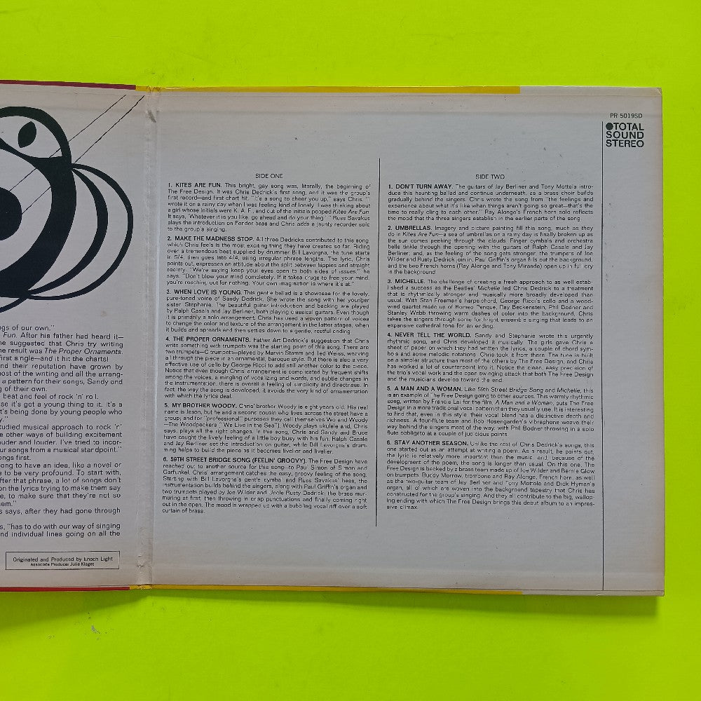 The Free Design  - Kites Are Fun - 1968 - PR 5019SD - Used - EX - Vinyl