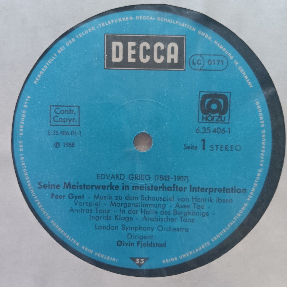 Edvard Grieg - Siene Meisterwerke In Meisterhafter Interpretation 2LP Box - 1977 - 6.35406DT - Used - NM - Vinyl